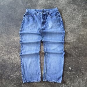 Vintage NY New York Low Rise Jeans Womens 12P Blue Pants Loose Relaxed Faded